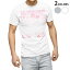 tシャツ メンズ 半袖 ホワイト グレー デザイン XS S M L XL 2XL Tシャツ ティーシャツ T shirt 005307 ラブリー フラワー 桜　ピンク　イラスト