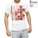 Tシャツ メンズ 半袖 ホワイト グレー デザイン S M L XL 2XL Tシャツ ティーシャツ T shirt 005551 ハート チョコ