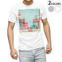 Tシャツ メンズ 半袖 ホワイト グレー デザイン S M L XL 2XL Tシャツ ティーシャツ T shirt 005633 プレゼント 雪