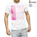 楽天kabeコレTシャツ メンズ 半袖 ホワイト グレー デザイン S M L XL 2XL Tシャツ ティーシャツ T shirt 005790 雪　結晶　ピンク
