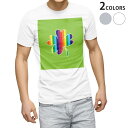 Tシャツ メンズ 半袖 ホワイト グレー デザイン S M L XL 2XL Tシャツ ティーシャツ T shirt 006037 クローバー レインボー