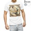 Tシャツ メンズ 半袖 ホワイト グレー デザイン S M L XL 2XL Tシャツ ティーシャツ T shirt 006091 地球　世界　地図