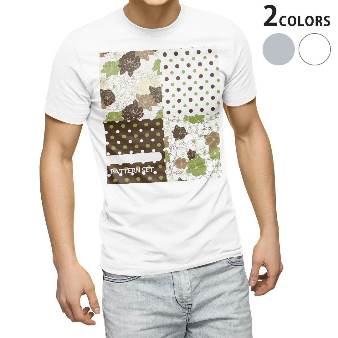 Other - Tシャツ メンズ 半袖 ホワイト グレー デザイン S M L XL 2XL Tシャツ ティーシャツ T shirt 006217 花　　水玉