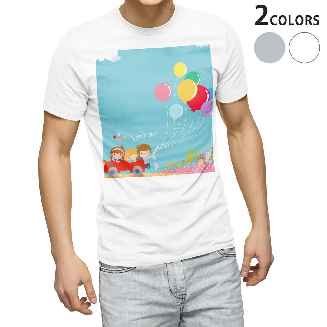Character - Tシャツ メンズ 半袖 ホワイト グレー デザイン S M L XL 2XL Tシャツ ティーシャツ T shirt 006289 キャラクター　イラスト