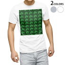 Tシャツ メンズ 半袖 ホワイト グレー デザイン S M L XL 2XL Tシャツ ティーシャツ T shirt 006626 クローバー 模様