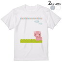 Tシャツ メンズ 半袖 ホワイト グレー デザイン S M L XL 2XL Tシャツ ティーシャツ T shirt 006830 ぶた キャラクター(4)