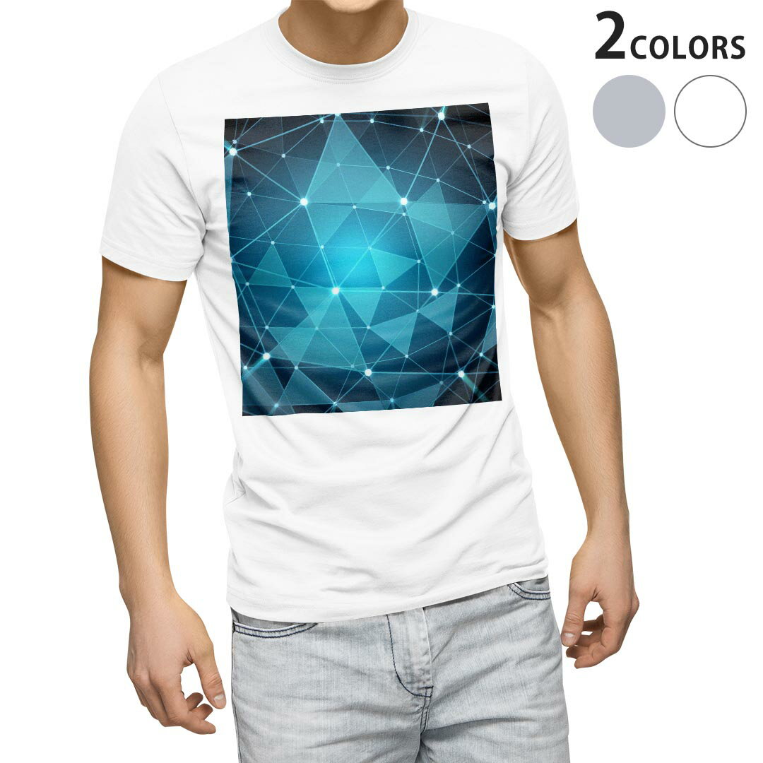 Rakuten - Tシャツ メンズ 半袖 ホワイト グレー デザイン S M L XL 2XL Tシャツ ティーシャツ T shirt 006990 青　ブルー