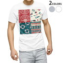 Tシャツ メンズ 半袖 ホワイト グレー デザイン S M L XL 2XL Tシャツ ティーシャツ T shirt 007055 海 模様 イラスト(4)