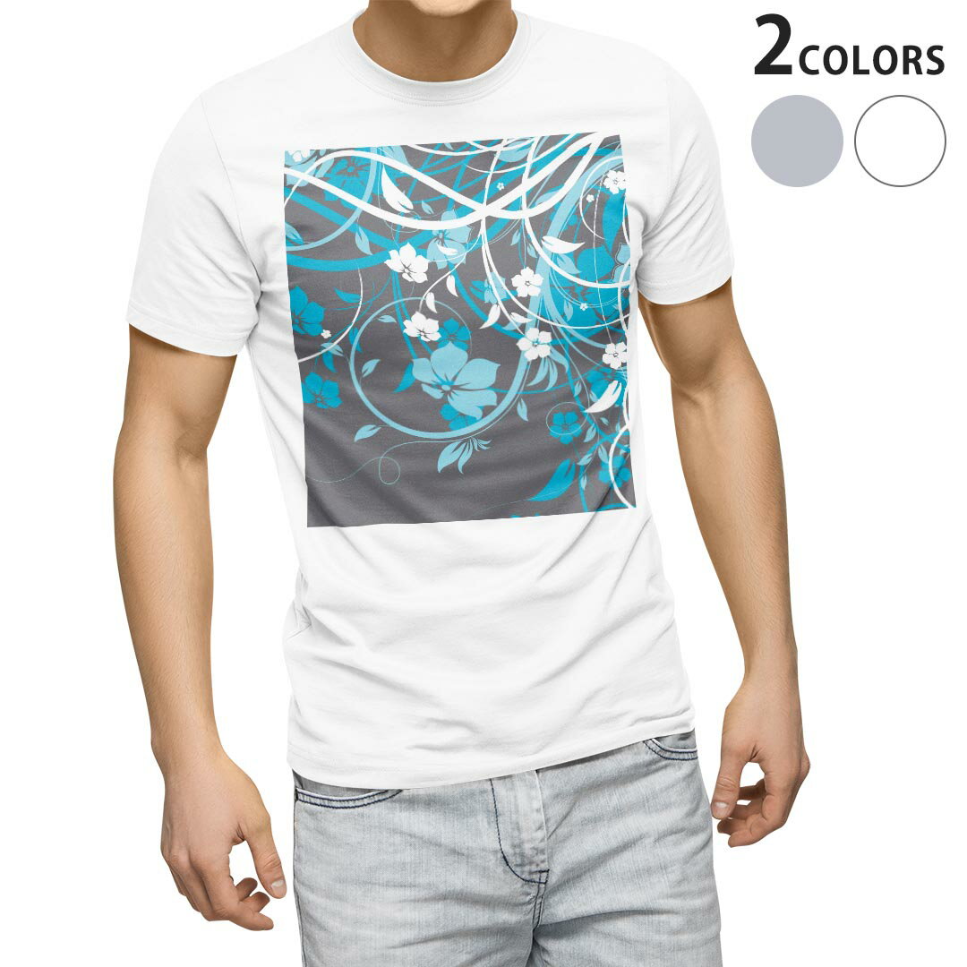 Other - Tシャツ メンズ 半袖 ホワイト グレー デザイン S M L XL 2XL Tシャツ ティーシャツ T shirt 007109 花