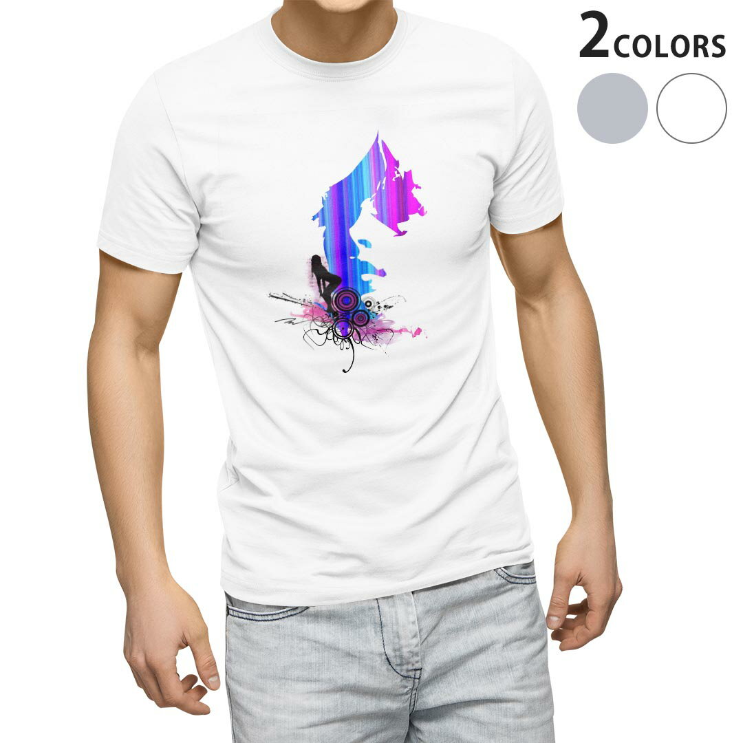 Tシャツ メンズ 半袖 ホワイト グレー デザイン S M L XL 2XL Tシャツ ティーシャツ T shirt 007234 レインボー　人物