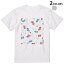 Tシャツ メンズ 半袖 ホワイト グレー デザイン S M L XL 2XL Tシャツ ティーシャツ T shirt 007931 金魚　きんぎょ　イラスト　赤　青