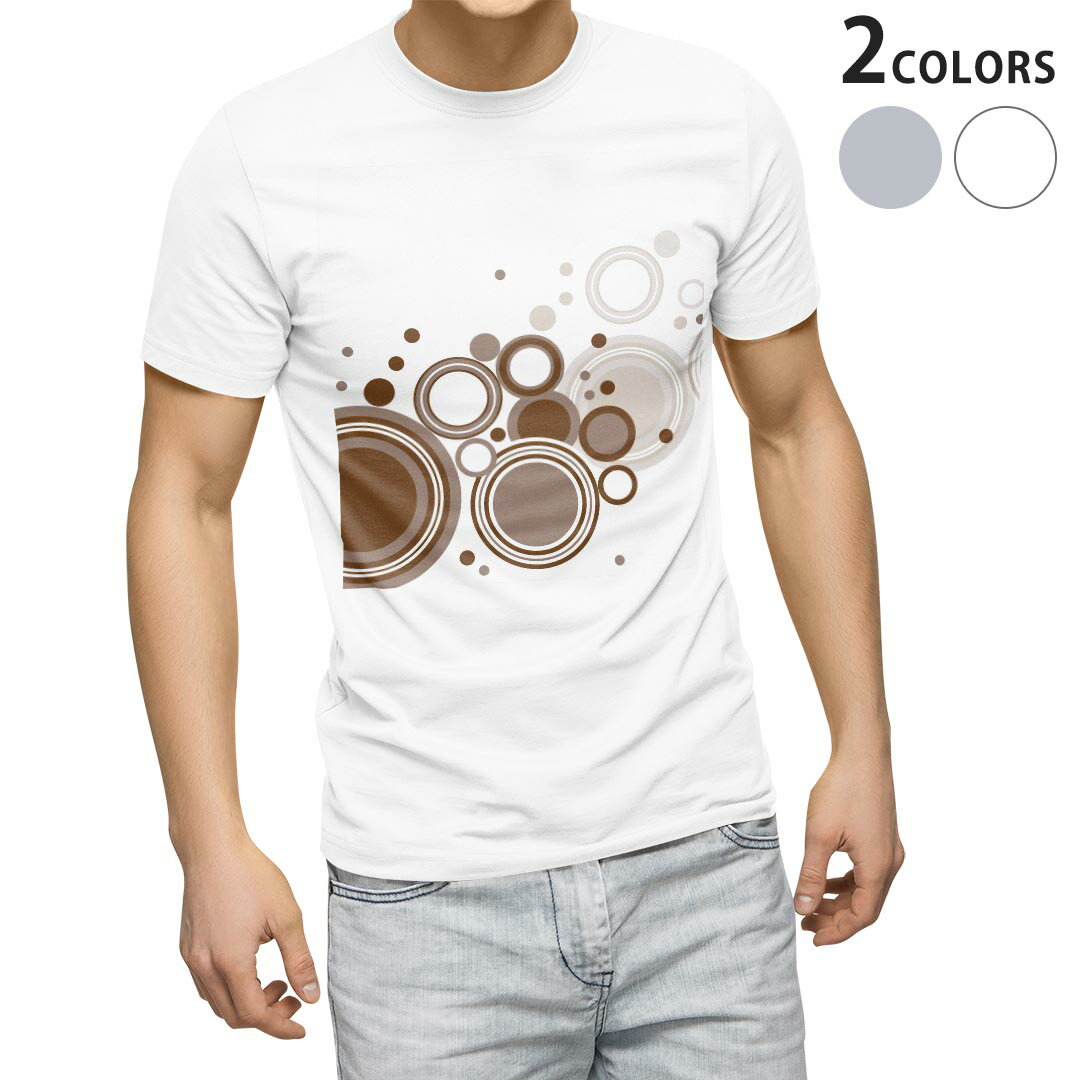 Tシャツ メンズ 半袖 ホワイト グレー デザイン S M L XL 2XL Tシャツ ティーシャツ T shirt 008942 丸　水玉　白　ホワイト　シンプル