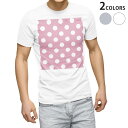 Tシャツ メンズ 半袖 ホワイト グレー デザイン S M L XL 2XL Tシャツ ティーシャツ T shirt 009059 シンプル 水玉 ドット ピンク(4)