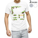 Tシャツ メンズ 半袖 ホワイト グレー デザイン S M L XL 2XL Tシャツ ティーシャツ T shirt 009134 植物 ぶどう イラスト