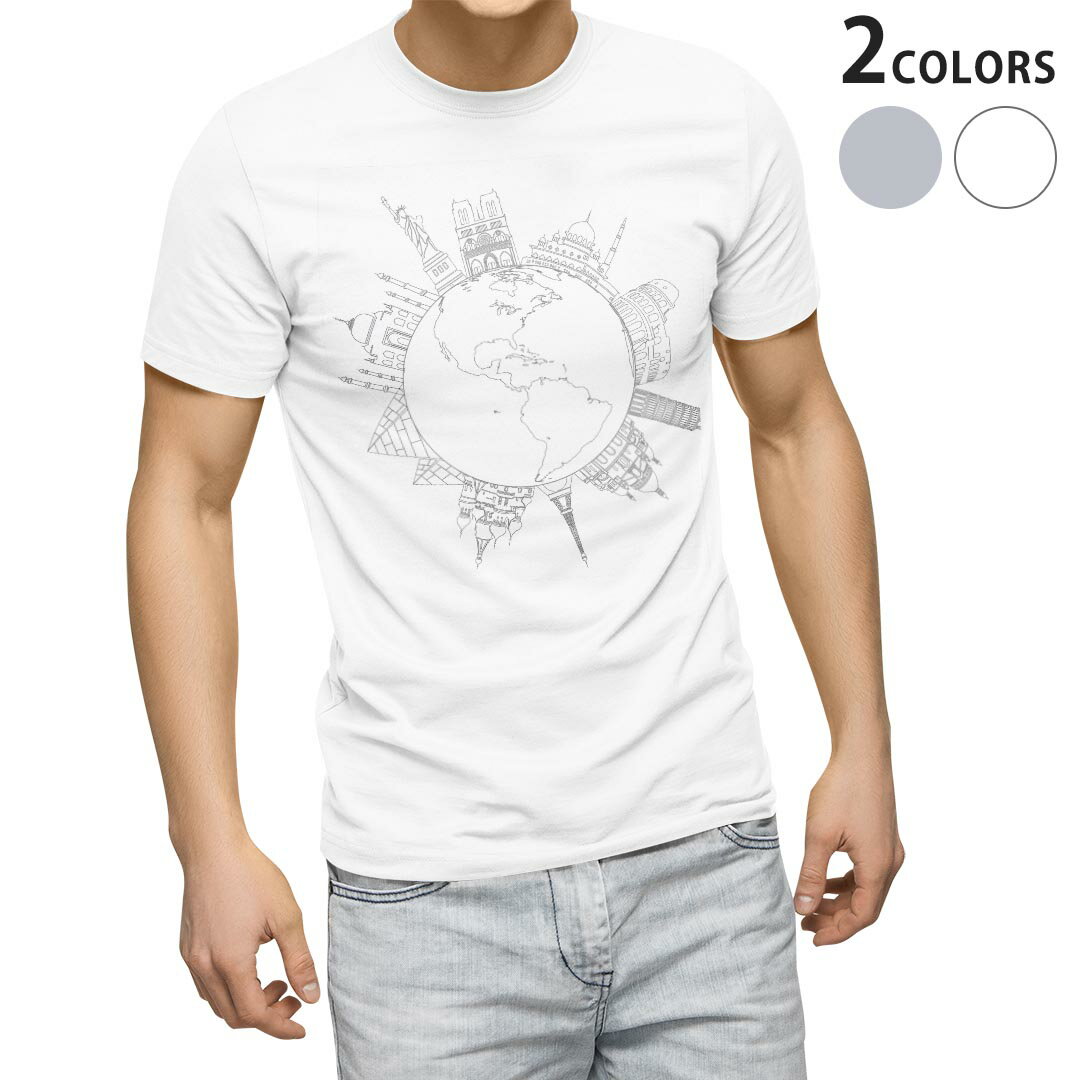 Tシャツ メンズ 半袖 ホワイト グレー デザイン S M L XL 2XL Tシャツ ティーシャツ T shirt 009269 白　黒　地図