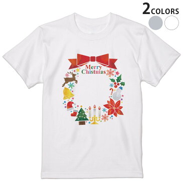 tシャツ メンズ 半袖 ホワイト グレー デザイン XS S M L XL 2XL Tシャツ ティーシャツ T shirt 009453 クリスマス　カラフル　リボン