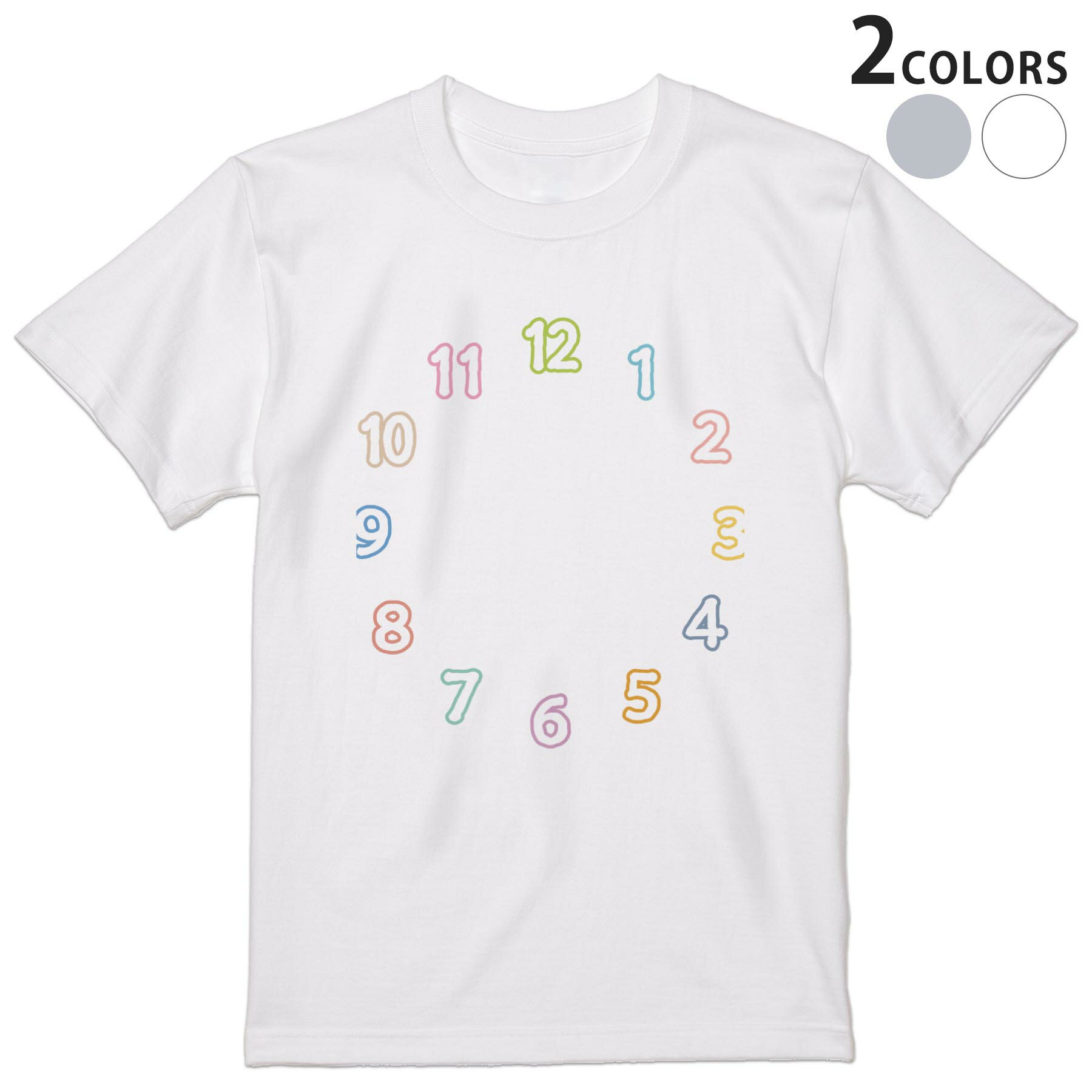 Tシャツ メンズ 半袖 ホワイト グレー デザイン S M L XL 2XL Tシャツ ティーシャツ T shirt 009481 時計　インテリア　カラフル