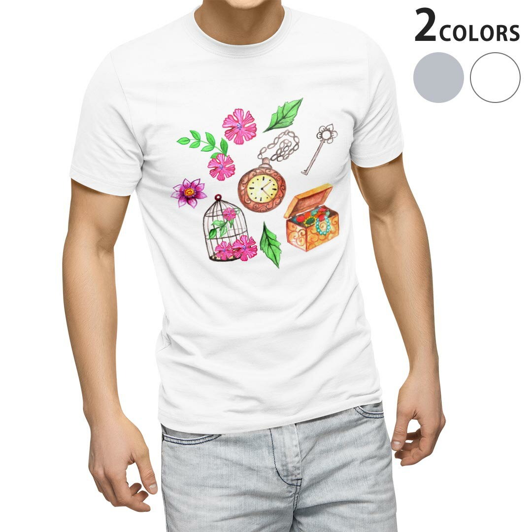 Tシャツ メンズ 半袖 ホワイト グレー デザイン S M L XL 2XL Tシャツ ティーシャツ T shirt 009540 時計 アンティーク