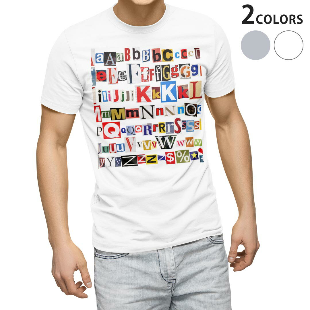 Tシャツ メンズ 半袖 ホワイト グレー デザイン S M L XL 2XL Tシャツ ティーシャツ T shirt 009631 英語 文字 カラフル