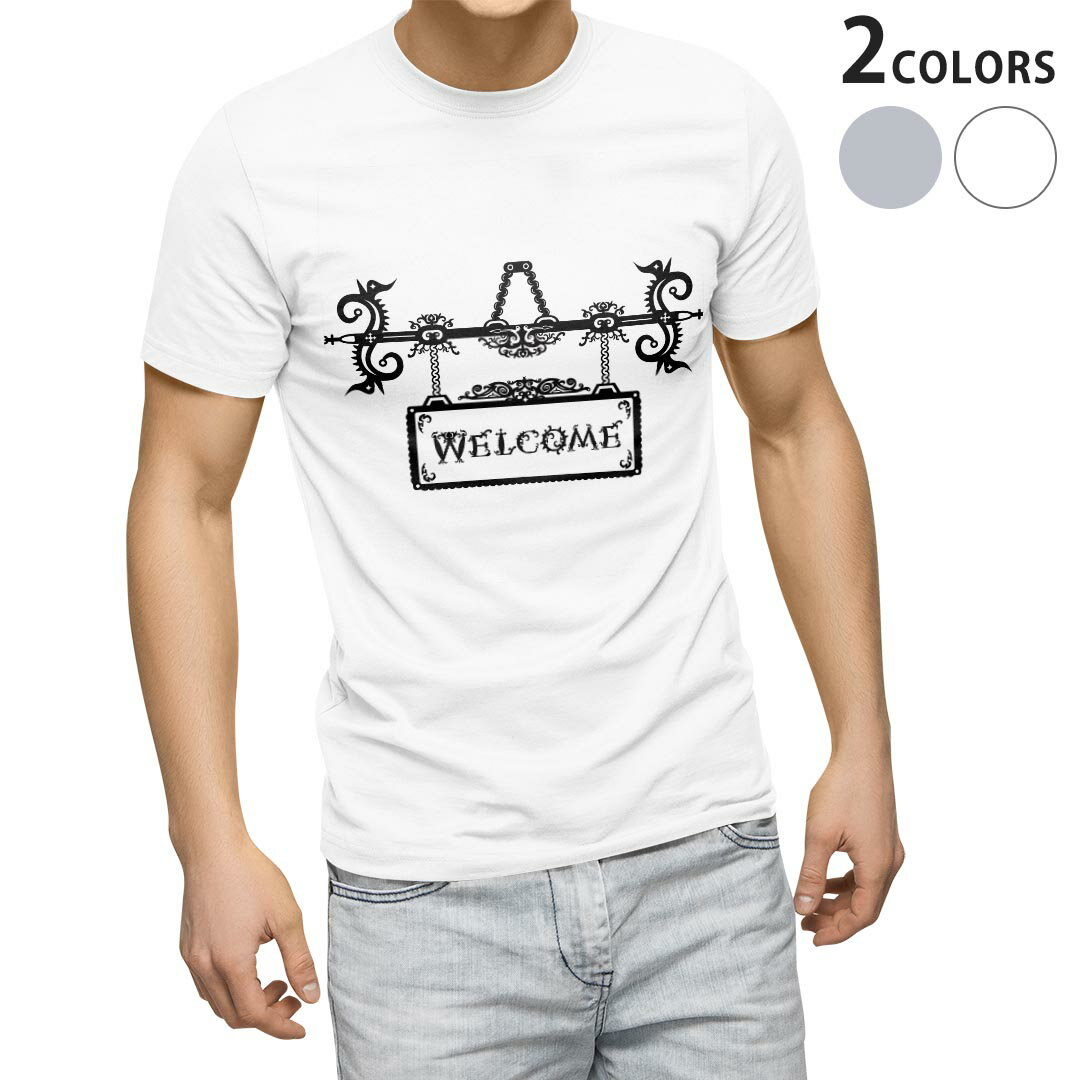Tシャツ メンズ 半袖 ホワイト グレー デザイン S M L XL 2XL Tシャツ ティーシャツ T shirt 009846 英語 文字 アンティーク