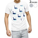 Tシャツ メンズ 半袖 ホワイト グレー デザイン S M L XL 2XL Tシャツ ティーシャツ T shirt 010560 海 くじら 白(4)