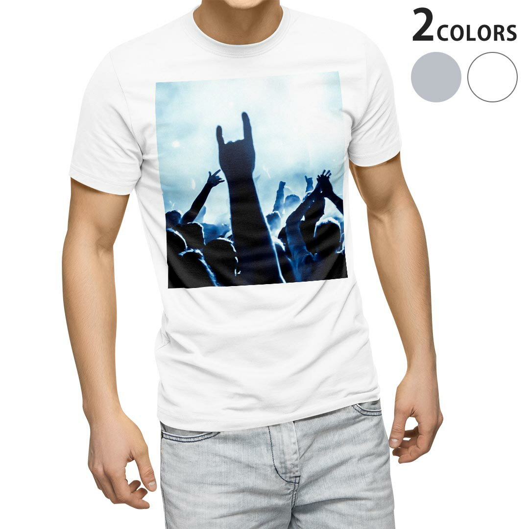 Tシャツ メンズ 半袖 ホワイト グレー デザイン S M L XL 2XL Tシャツ ティーシャツ T shirt 011148 音楽　フェス　ライブ