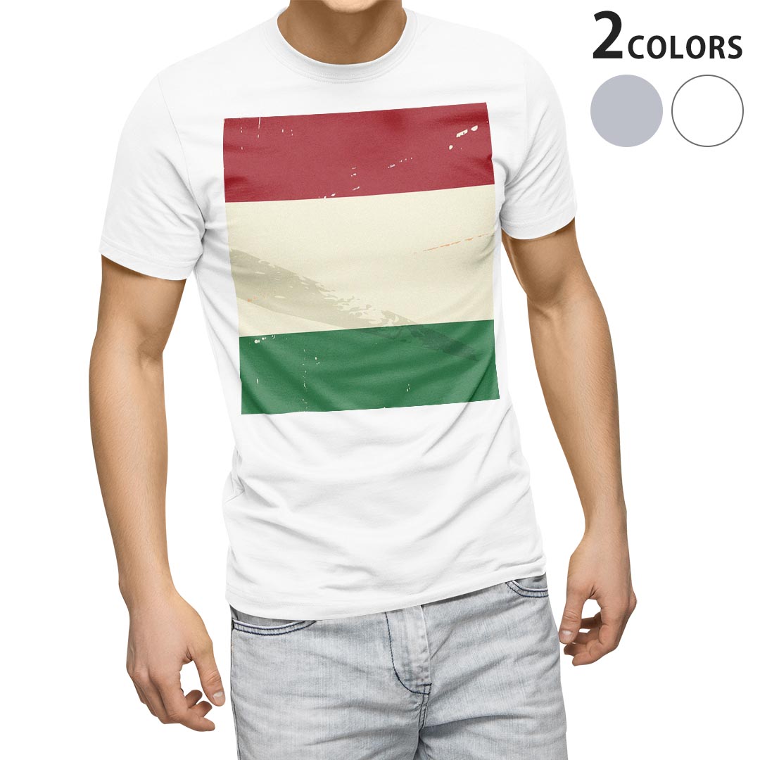 Tシャツ メンズ 半袖 ホワイト グレー デザイン S M L XL 2XL Tシャツ ティーシャツ T shirt 011608 イタリア　外国　国旗