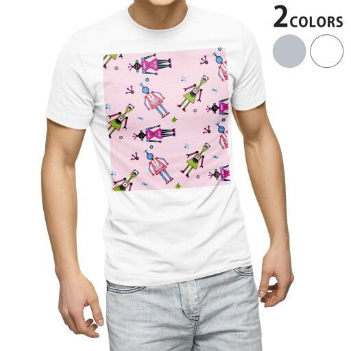 Tシャツ メンズ 半袖 ホワイト グレー デザイン S M L XL 2XL Tシャツ ティーシャツ T shirt 011928 ロボット ピンク かわいい Tシャツ メンズ 半袖 ホワイト グレー デザイン S M L XL 2XL Tシャツ ティーシャツ T shirt 011928 ロボット ピンク かわいい