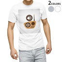 Tシャツ メンズ 半袖 ホワイト グレー デザイン S M L XL 2XL Tシャツ ティーシャツ T shirt 011938 ラジオ シンプル マーク(4)