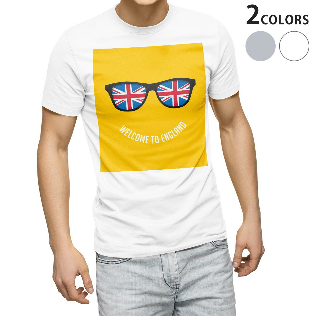 Tシャツ メンズ 半袖 ホワイト グレー デザイン S M L XL 2XL Tシャツ ティーシャツ T shirt 012615 サングラス スマイル 英字