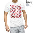 Tシャツ メンズ 半袖 ホワイト グレー デザイン S M L XL 2XL Tシャツ ティーシャツ T shirt 012725 赤 クローバー 植物
