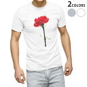 Tシャツ メンズ 半袖 ホワイト グレー デザイン S M L XL 2XL Tシャツ ティーシャツ T shirt 012928 母の日 カーネーション 花(4)
