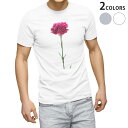 Tシャツ メンズ 半袖 ホワイト グレー デザイン S M L XL 2XL Tシャツ ティーシャツ T shirt 012933 母の日 カーネーション 花