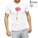 Tシャツ メンズ 半袖 ホワイト グレー デザイン S M L XL 2XL Tシャツ ティーシャツ T shirt 012937 母の日 カーネーション 花