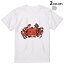 Tシャツ メンズ 半袖 ホワイト グレー デザイン S M L XL 2XL Tシャツ ティーシャツ T shirt 013264 かに　海　絵