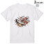 Tシャツ メンズ 半袖 ホワイト グレー デザイン S M L XL 2XL Tシャツ ティーシャツ T shirt 013297 食べ物　絵　かに