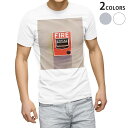 Tシャツ メンズ 半袖 ホワイト グレー デザイン S M L XL 2XL Tシャツ ティーシャツ T shirt 013532 スイッチ ボタン