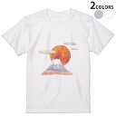 Tシャツ メンズ 半袖 ホワイト グレー デザイン S M L XL 2XL Tシャツ ティーシャツ T shirt 013572 お正月 富士山 日の出