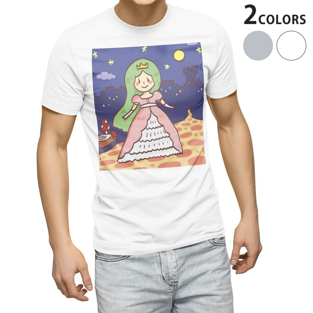 Short Sleeves - Tシャツ メンズ 半袖 ホワイト グレー デザイン S M L XL 2XL Tシャツ ティーシャツ T shirt 013617 プリンセス　姫　女の子