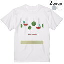 Tシャツ メンズ 半袖 ホワイト グレー デザイン S M L XL 2XL Tシャツ ティーシャツ T shirt 014100 夏 スイカ 鳥