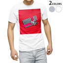 Tシャツ メンズ 半袖 ホワイト グレー デザイン S M L XL 2XL Tシャツ ティーシャツ T shirt 014670 プレゼント 赤