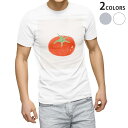 Tシャツ メンズ 半袖 ホワイト グレー デザイン S M L XL 2XL Tシャツ ティーシャツ T shirt 014683 トマト　野菜