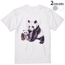 Tシャツ メンズ 半袖 ホワイト グレー デザイン S M L XL 2XL Tシャツ ティーシャツ T shirt 014707 パンダ 動物 アニマル(4)