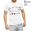 Tシャツ メンズ 半袖 ホワイト グレー デザイン S M L XL 2XL Tシャツ ティーシャツ T shirt 015483 母の日 カーネーション バラ...