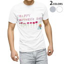 Tシャツ メンズ 半袖 ホワイト グレー デザイン S M L XL 2XL Tシャツ ティーシャツ T shirt 015491 母の日 カーネーション バラ...