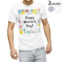 Tシャツ メンズ 半袖 ホワイト グレー デザイン S M L XL 2XL Tシャツ ティーシャツ T shirt 015494 母の日 カーネーション バラ...