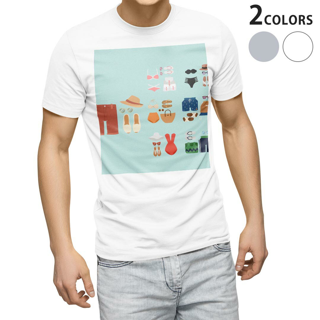 Tシャツメンズ半袖ホワイトグレーデ...