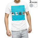 Tシャツ メンズ 半袖 ホワイト グレー デザイン S M L XL 2XL Tシャツ ティーシャツ T shirt 016446 犬 イラスト 動物