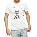 Tシャツ メンズ 半袖 ホワイト グレー デザイン S M L XL 2XL Tシャツ ティーシャツ T shirt 017664 靴下 トナカイ モノトーン