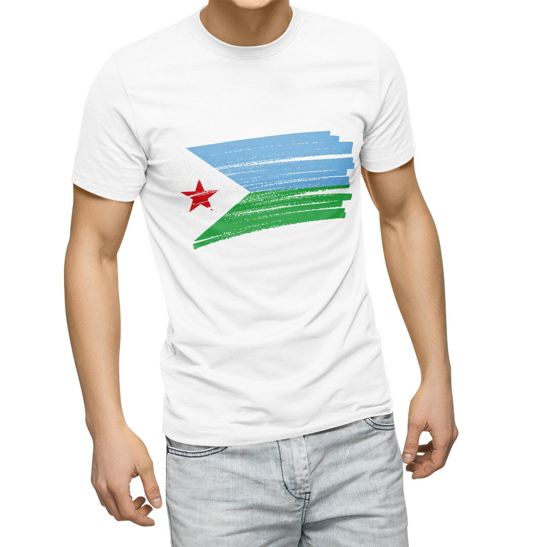 Shirts, T-Shirts - Tシャツ メンズ 半袖 ホワイト グレー デザイン S M L XL 2XL Tシャツ ティーシャツ T shirt 018432 djibouti ジブチ